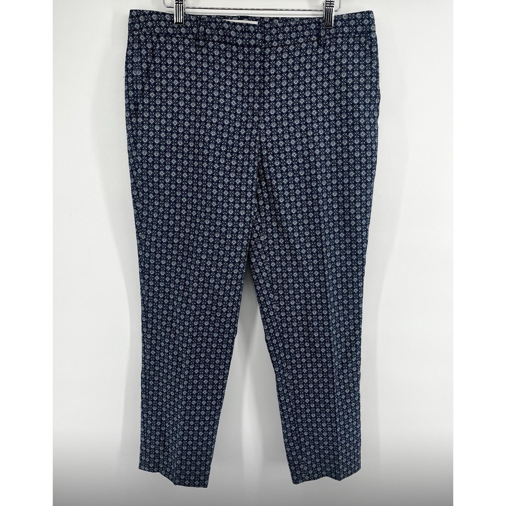 Gerard Darel Paris Andra‎ Geometric Print Trousers Navy White Size 42